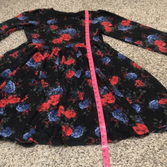 NWT Torrid Super Soft Plush Dress 00 M L Dark Gray Floral Puff Sleeve Skater - Picture 13 of 13